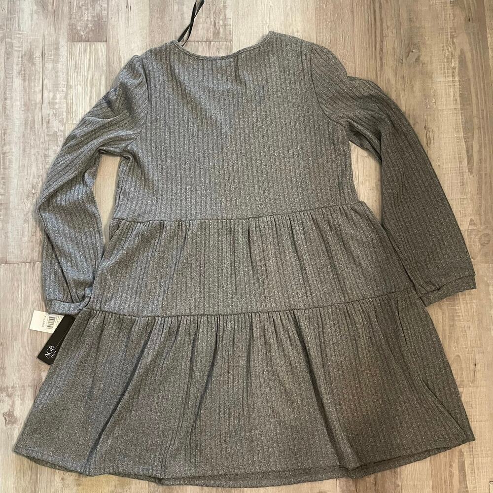 NWT Women’s AGB Dress Heather Grey ribbed  knit comfort long sleeve size XL - Picture 14 of 14